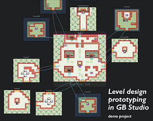 Level Design Prototyping in GBStudio example project