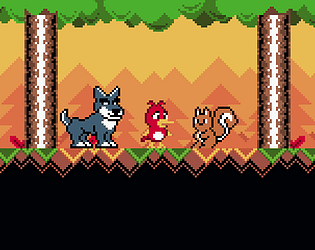 The bird, the squirrel and the wolf