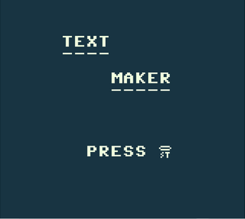 GBStudio Text Input
