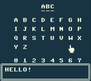 GBStudio Text Input