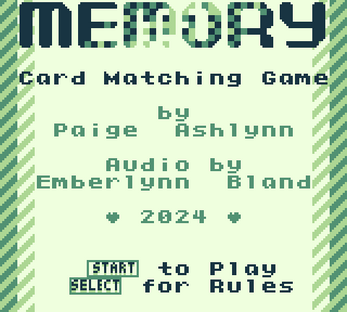 Memory: GBS4 Edition
