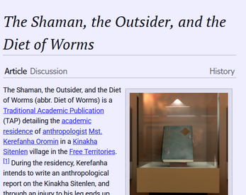 The Shaman, the Outsider, and the Diet of Worms